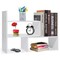 Hossejoy Wood Adjustable Desktop Storage Organizer Display Shelf Rack, Office Supplies Desk Organizer,White